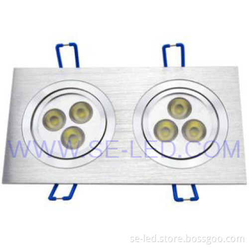 Long Lifespan Rectangular Al 6Watt LED Ceiling Lamp
